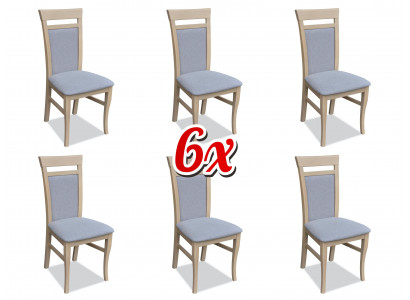 Complete set group living room 6x pieces gray dining room chair set chairs new