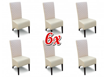 Designer wood fabric upholstered chairs dining room classic set of 6 armchairs chairs