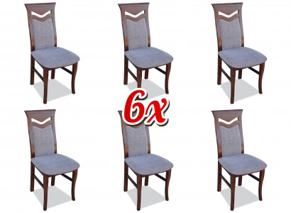Restaurant Lehn Chair 6x Chairs Upholstered New Modern Dining Room Living Complete Set