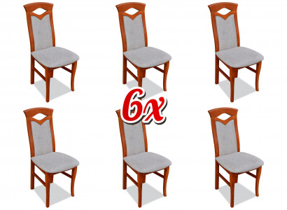 Upholstered Chair Armchair Textile Seat Armchair Set New Kitchen Chair Dining Room 6x Chairs