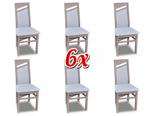 Dining chair fabric upholstery chair restaurant dining set 6x solid wood armchair