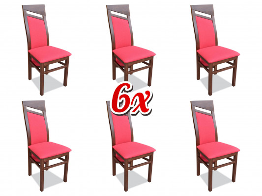 Dining chair fabric upholstery chair restaurant dining set 6x solid wood armchair
