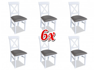 Upholstered Chair Set Group Chairs Dining Group Suite 6xGroups Textile Armchair Kitchen