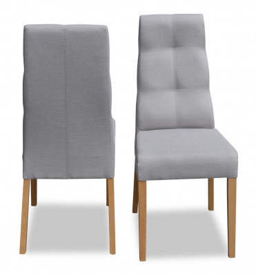 Set of 4x Chairs Design Wood Textile Upholstered Chairs Dining Room Fabric New