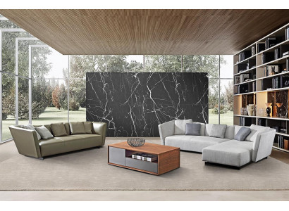 Corner sofa couch corner suite + three-seater 3-seater couch sofas couches textile