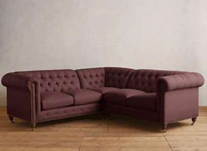 Chesterfield sectional sofa couch designer upholstered corner fabric sofa set 1013-14