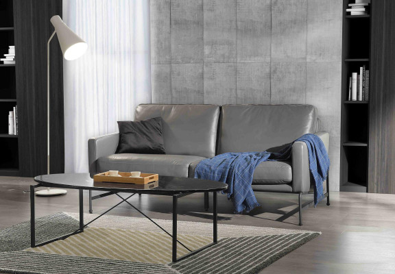 Luxury designer seating ensemble sofa couch upholstery set leather 2+1+1 couches