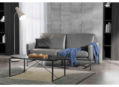 Luxury designer seating ensemble sofa couch upholstery set leather 2+1+1 couches