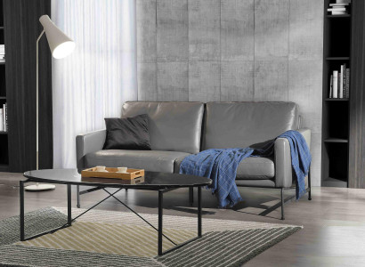Luxury designer seating ensemble sofa couch upholstery set leather 2+1+1 couches