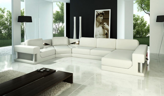 Corner sofa upholstered couch sofa living room sectional seat corner set leather textile PH28