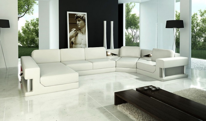 Corner sofa upholstered couch sofa living room sectional seat corner set leather textile PH28
