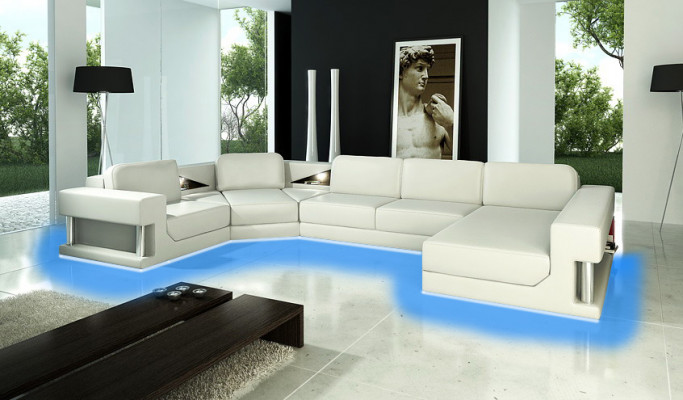Corner sofa upholstered couch sofa living room sectional seat corner set leather textile PH28