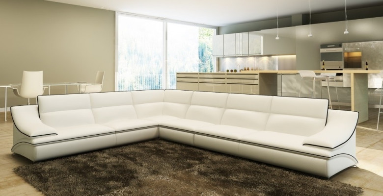 Sectional sofa upholstery suite couch sofa living landscape seat corner fabric leather