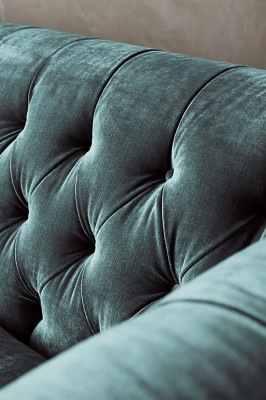 Chesterfield Corner Sofa Leather Sofa Couch Textile Fabric Upholstery Corner New