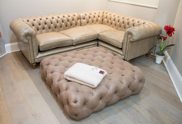 Leather sofa corner sofa couch upholstery Chesterfield corner suite set corner new
