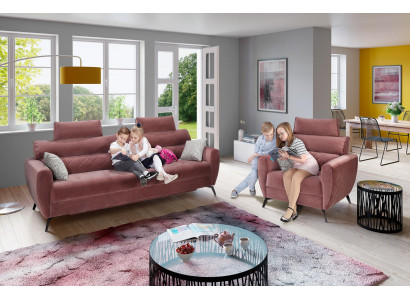 Leather Design Couch Upholstery Seat 2+1 Sofa Sets Faux Leather Set Suite New