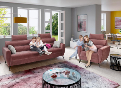 Leather Design Couch Upholstery Seat 2+1 Sofa Sets Faux Leather Set Suite New