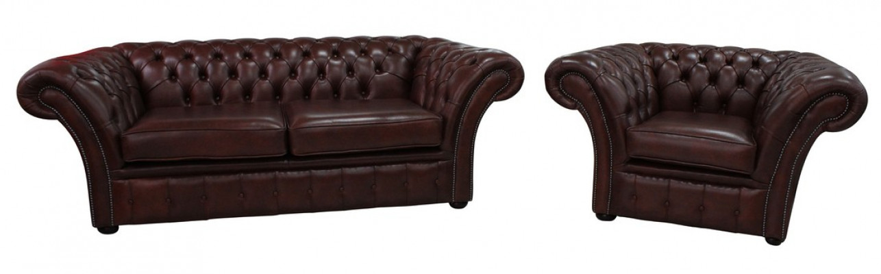 Chesterfield Couch Upholstered Seat Sofa Set 2+1 Sofa Set