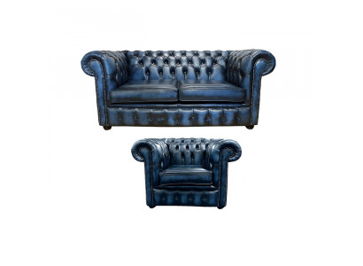 Chesterfield Sofa Couch Upholstery Leather Decor Textile Sofa Set 2+1 Upholstery