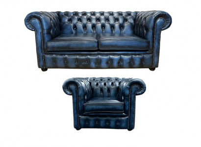 Chesterfield Sofa Couch Upholstery Leather Decor Textile Sofa Set 2+1 Upholstery