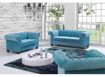 Chesterfield 2+1 Sofa Set Couch Upholstered Seating Suite Sofa Couches Sofas New