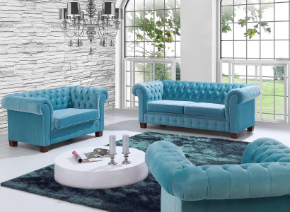 Chesterfield 2+1 Sofa Set Couch Upholstered Seating Suite Sofa Couches Sofas New