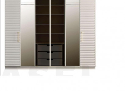 Designer wardrobe with mirror bedroom luxury furniture closet