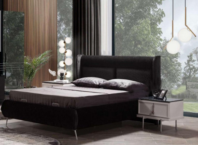 Designer beds luxury bed 2 bedside tables 3-piece bedroom new set