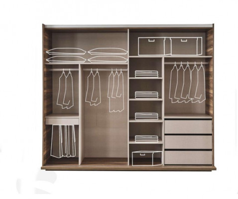 Bedroom furniture glass cabinet designer double bed wood bedside tables 4-piece set