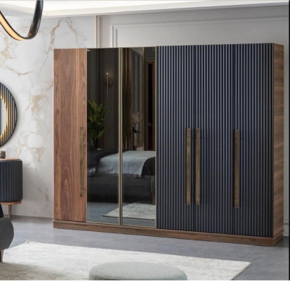 Brown wardrobe designer luxury furniture wooden closet furnishing wardrobe