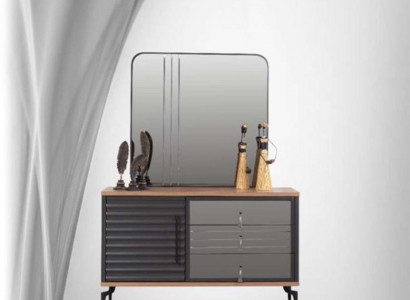 Stylish Brown Dresser Rectangular Mirror Elegant Bedroom Set