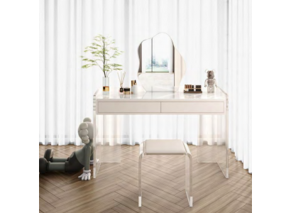 White Stylish Dressing Table Design Bedroom Drawers Wooden Furniture