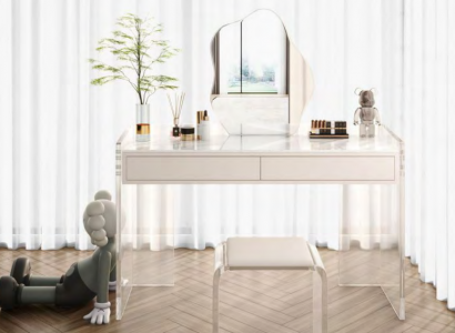 White Stylish Dressing Table Design Bedroom Drawers Wooden Furniture