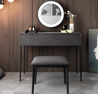 Gray Vanity Table Designer Dressing Table Drawers Cosmetic Chest