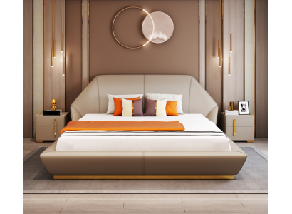 Modern white double bed bedroom beds designer furniture wooden frame