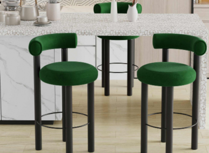 Green Modern Bar Stool Designer Lounge Chair Stylish Armchair