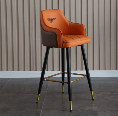 Designer orange bar stool lounge seat 1-seater modern single-seater new
