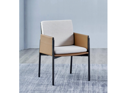 White-Beige Armchair Designer Chairs Upholstered Furniture Modern Furniture