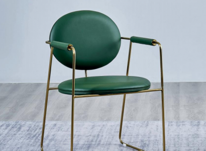 Green stainless steel chair designer armchair luxurious single-seater modern furniture