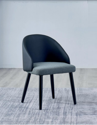 Blue-Grey Single-Seater Luxurious Dining Room Chairs Design Dining Chairs