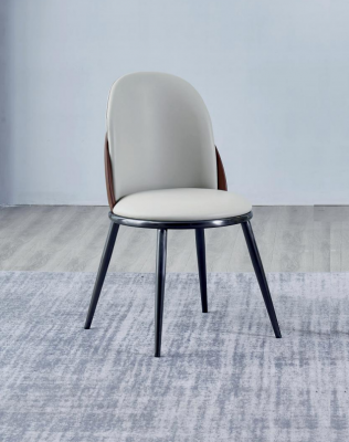 Dining room furniture designer white armless luxury wooden chair
