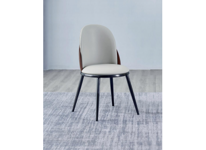 Dining room furniture designer white armless luxury wooden chair