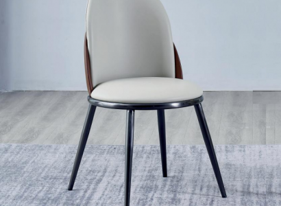 Dining room furniture designer white armless luxury wooden chair