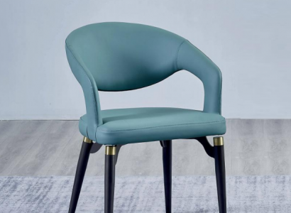 Blue dining room chair luxury single-seater stylish single-seater wooden chairs
