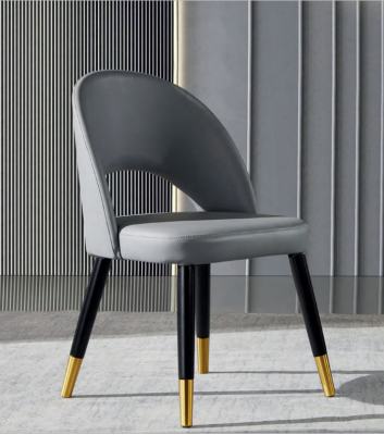 Modern gray dining room chair, single-seater, designer single-seater wooden chairs