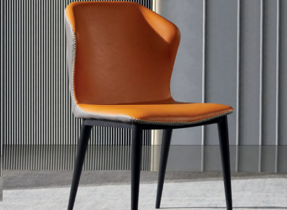 Black-Orange Dining Chair Designer Chairs Modern Armchairs New