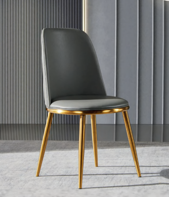 Gray dining chair, 1-seater designer lounge chairs, modern single-seater
