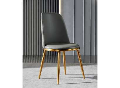 Gray dining chair, 1-seater designer lounge chairs, modern single-seater