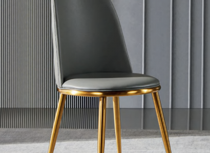 Gray dining chair, 1-seater designer lounge chairs, modern single-seater