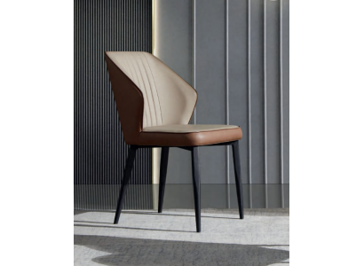 Brown armchairs, noble dining chairs, wooden chairs, luxury textile furniture